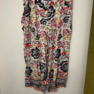 Cynthia Rowley Floral Wide Leg Pant - Black, Pink, Orange